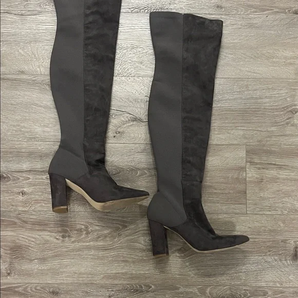 Steve Madden Gray Over-the-Knee Boots Size 8 - Picture 3 of 7